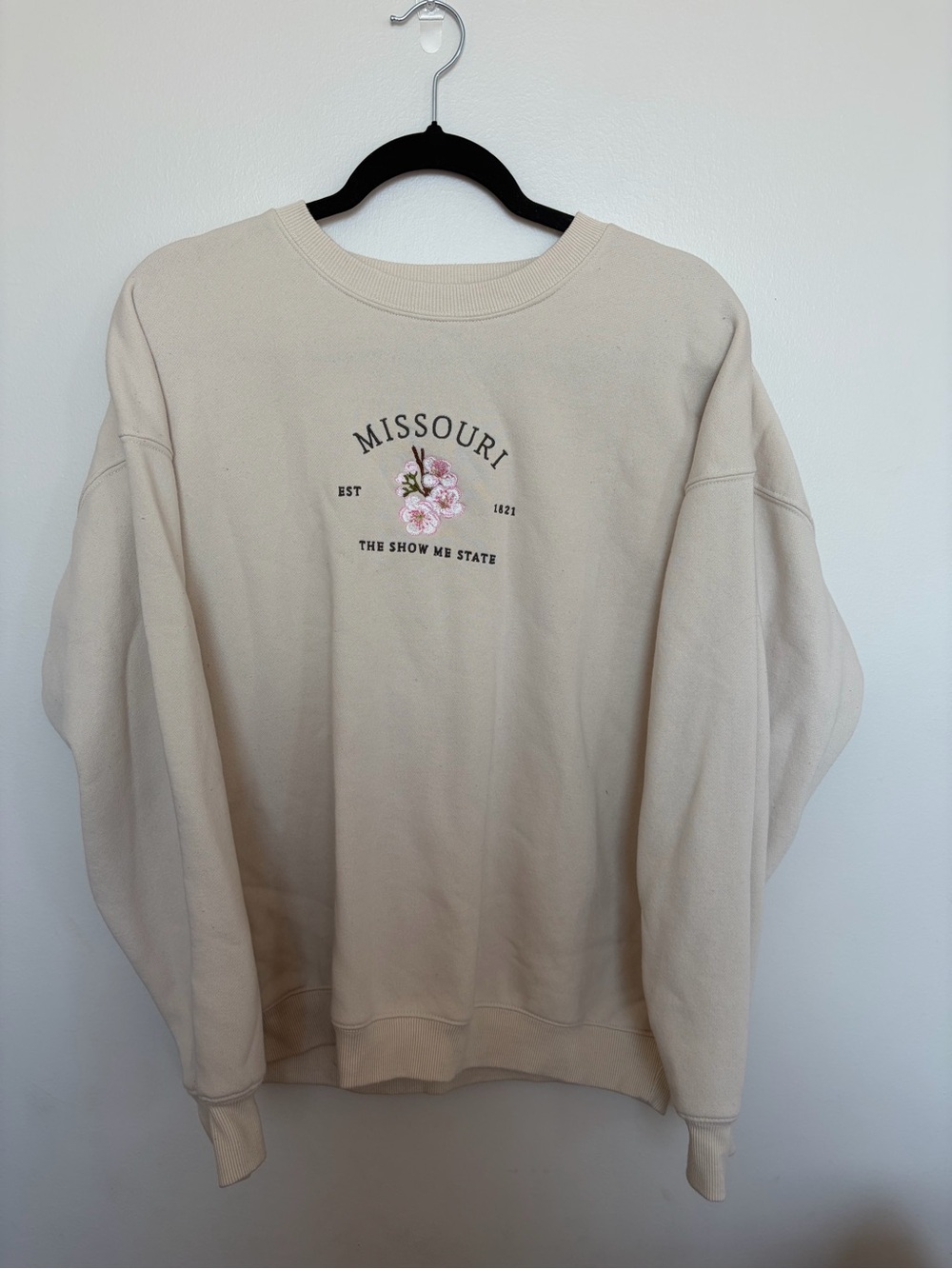 Missouri Floral Graphic Crewneck Sweatshirt - Cream